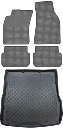 OEM Audi A6 C6 Avant Kombi (5 Puertas) Desde 2005.03.2011. Juego - Alfombrillas De Goma Para Coche + Alfombrilla Para Maletero