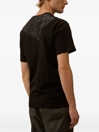 C.P. Company Tone-on-Tone Logo-Print Cotton T-Shirt - Black