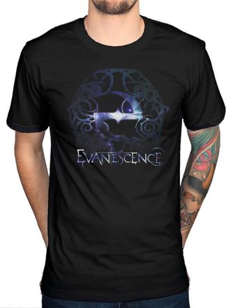 AWDIP Official Evanescence Glow Forever Logo T-Shirt Rock Band Tour Merch Punk Amy Lee Black