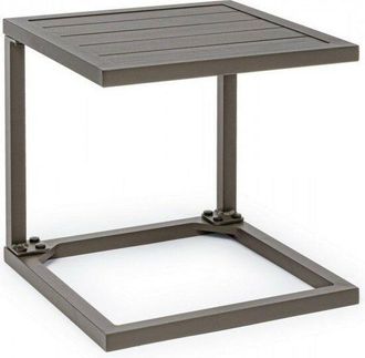 BIZZOTTO Mesa De Centro Para Exterior En Aluminio Caff&egrave; Hilde Yk14 40x40x H40 Cm