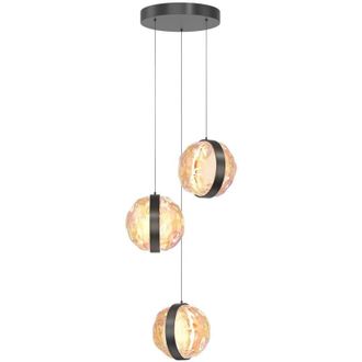 Maytoni Maytoni Misterio L&aacute;mpara De Techo Colgante Moderna En Racimo, Regulable, Negra, 2700 K, 2000 Lm, Pantalla Colorida