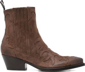 Sartore Stivali con ricamo - Marrone