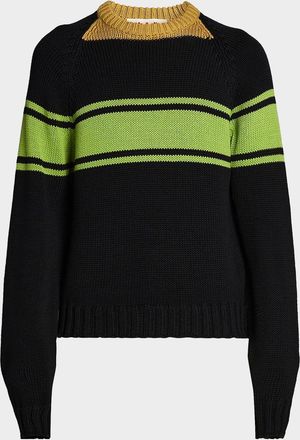 Marni Men & apos;s Colorblocked Cotton Crewneck Sweater