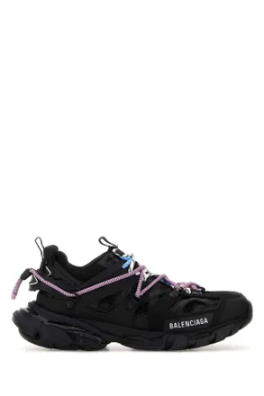 Balenciaga Black Mesh And Rubber Track Trail Laces Sneakers
