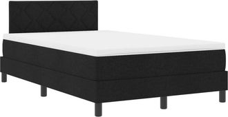 vidaXL Vidaxl - Box Spring Bed with Mattress Black 120 x 200 cm Fabric