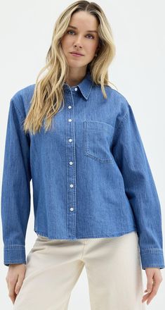 Contemporaine Womens Loose lightweight denim shirt