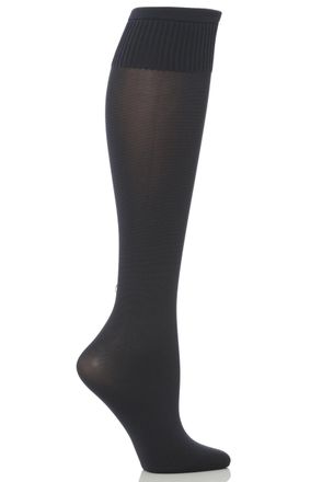 Trasparenze Ladies 1 Pair Cinzia Microfibre Knee Highs In 11 Colours - One Size - Navy