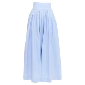 Rosie Assoulin cut out back pleated skirt