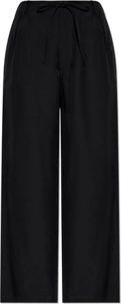 Yohji Yamamoto Straight Leg Pants - Dames - Straight fit broeken - Zwart - 2XS - Nylon - Broeken