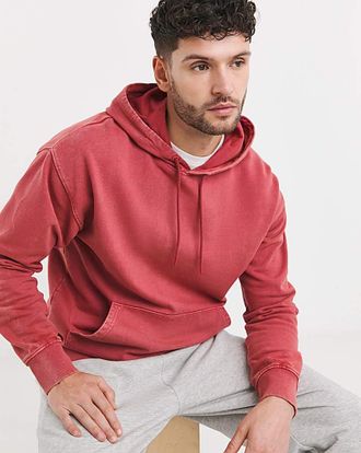 Jacamo Garment Dyed Relaxed Fit Overhead Hoodie