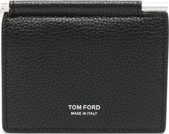 Tom Ford money-clip leather wallet - men - Calf Leather - One Size - Black