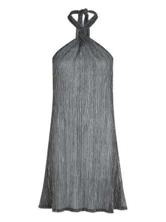 Karl Lagerfeld Halter Neck Mini Dress with Twisted Knot Detail