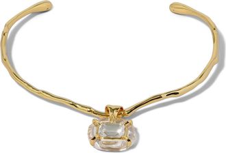 Alexis Bittar Liquid Lucite Crystal Collar Necklace in Gold/Lucite at Nordstrom