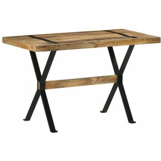 vidaXL Mesa De Comedor Madera De Mango Rugosa 120x60x76 Cm Vidaxl