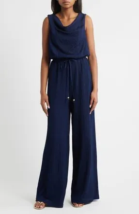 Vince Camuto Textured Knit Jumpsuit in Navy at Nordstrom Rack, Size X-Large
