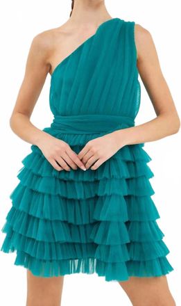 endless rose Tulle Mini Dress In Jade