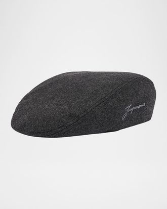 Jacquemus Mens Embroidered Beret