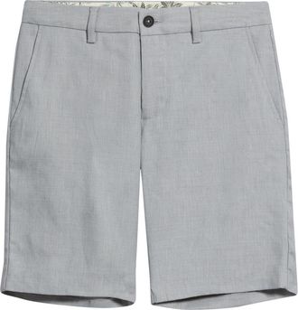 Tommy Bahama Lahaina Bay Flat Front Linen Blend Shorts in Bala Shark at Nordstrom, Size 33