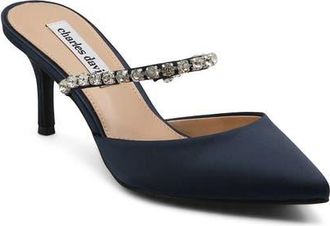 Charles by Charles David Adelynn Mary Jane Pointed Toe Mule in Navy St at Nordstrom, Size 8.5