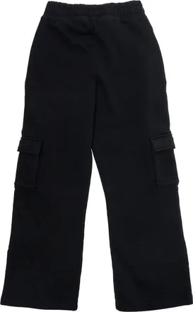Off-white Girls Cargo Pants Black Cotton Trousers