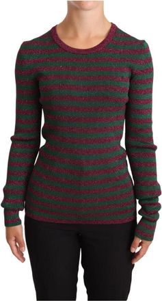 Dolce & Gabbana Gestreept trui met ronde hals - Dames - Ronde hals truien - Veelkleurig - S - Polyester - Truien & Vesten