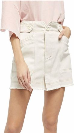 Free People Alpha Utility Mini Skirt In Sand