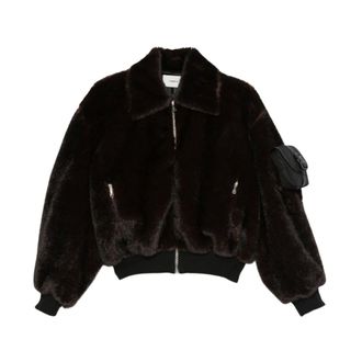 Coperni Faux Fur & Shearling Jackets, female, Brown, Size: M Faux Fur Bomber