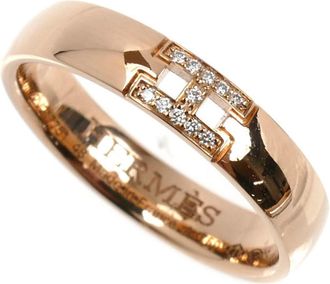 Herm&egrave;s Pink Gold Pink Gold (18K) Band Ring (Pre-Owned)