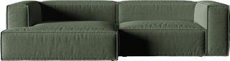 MICADONI Modulares 4-Sitzer Design Ecksofa Nuria mit Eckteil links - Strukturstoff