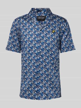 Lyle & Scott Regular Fit Freizeithemd mit Reverskragen in Dunkelblau, Größe XL