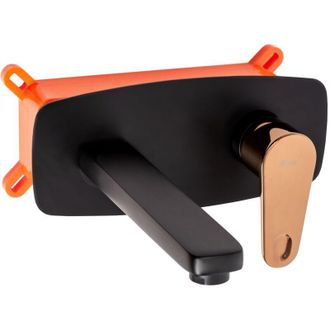 Rea rubinetto lavabo da incasso mild black rose gold + box