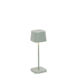 Zafferano L&aacute;mpara de mesa led verde salvia regulable zafferano