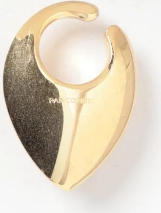 Panconesi Ear cuff Spada in metallo con design a goccia e logo inciso