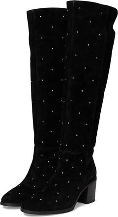 Lucky Brand Borah Studded Knee High Boots Womens Boots Black : 9.5 B - Medium, Suede