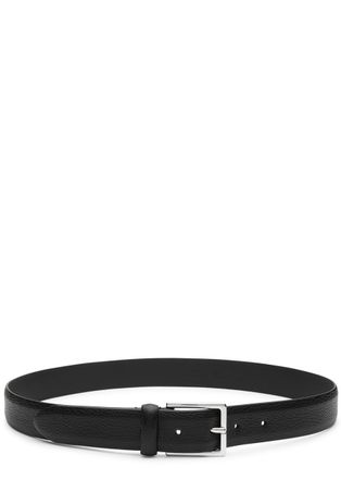 Anderson's Grained Leather Belt - Black - 90 (UK14/ L)