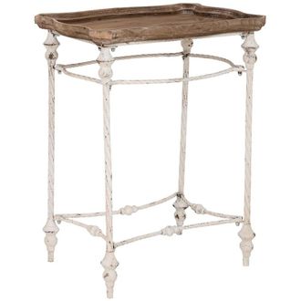 Wanderlust Deco Mesa auxiliar de madera marr&oacute;n 65x45x83h cm