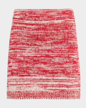 Fabiana Filippi Straight Heathered Knit Mini Skirt