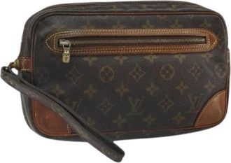 Louis Vuitton Pre-owned Canvas Clutch - Dames - Vintage Clutch - Bruin - ONE Size - Vintage
