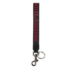 Dolce & Gabbana DG Logo Sleutelhanger met Gegraveerde Hardware - Heren - Sleutelhangers & Tashangers - Zwart - ONE Size - Leer - Accessoires