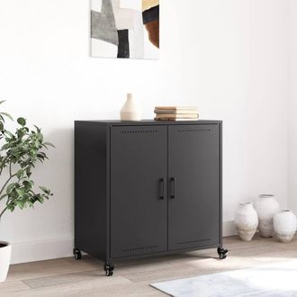 Berkfield Home Sideboard Black 68.5x39x72 cm Steel
