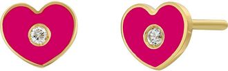 Bony Levy Icon Diamond Heart Stud Earrings in 18K Yellow Gold at Nordstrom