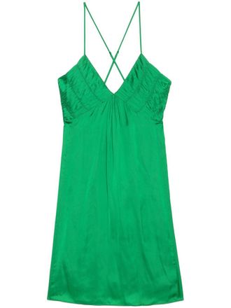 Zadig&Voltaire Rayonna dress - women - Polyester/Recycled Polyester - L - Green