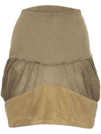 Isa Boulder Minigonna Grace con balza - Verde