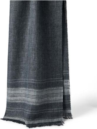 Brunello Cucinelli Linen scarf in Anthracite at Nordstrom