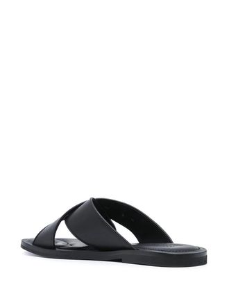 Ferragamo Crossover Strap Sandals - Black