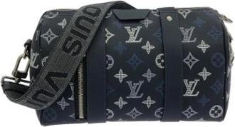Louis Vuitton Pre-owned Boston bag - Heren - Vintage Schoudertas - Blauw - ONE Size - Leer - Vintage