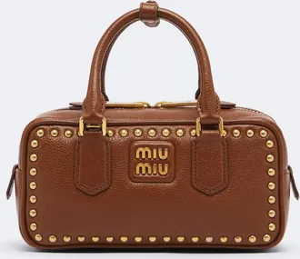 Miu Miu Arcadie studded leather top-handle bag