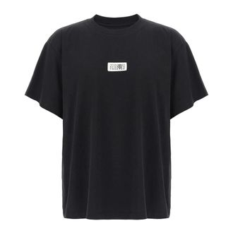 Maison Margiela Tops, Heren, Zwart, M, Katoen, Cotton T-Shirt