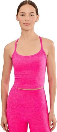Beyond Yoga Spacedye Slim Racerback Cropped Tank Top Womens Clothing Pink Glow Heather : XL, Elastane/Polyester