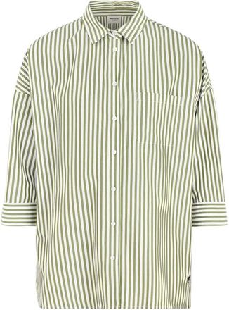 Max Mara Camicia svasata in cotone - Dames - Overhemden - Groen - M - Katoen - Overhemden